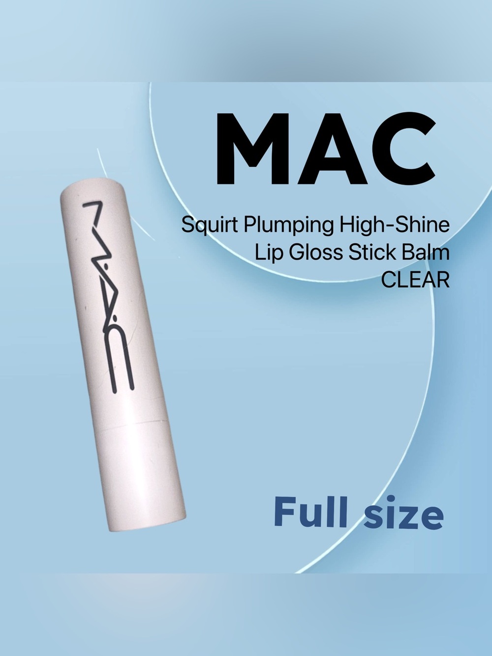 ⬇️🇨🇦🆕NWOB MAC |FULL| Squirt Plumping Non-Sticky Shine CLEAR Lip Gloss Stick*
